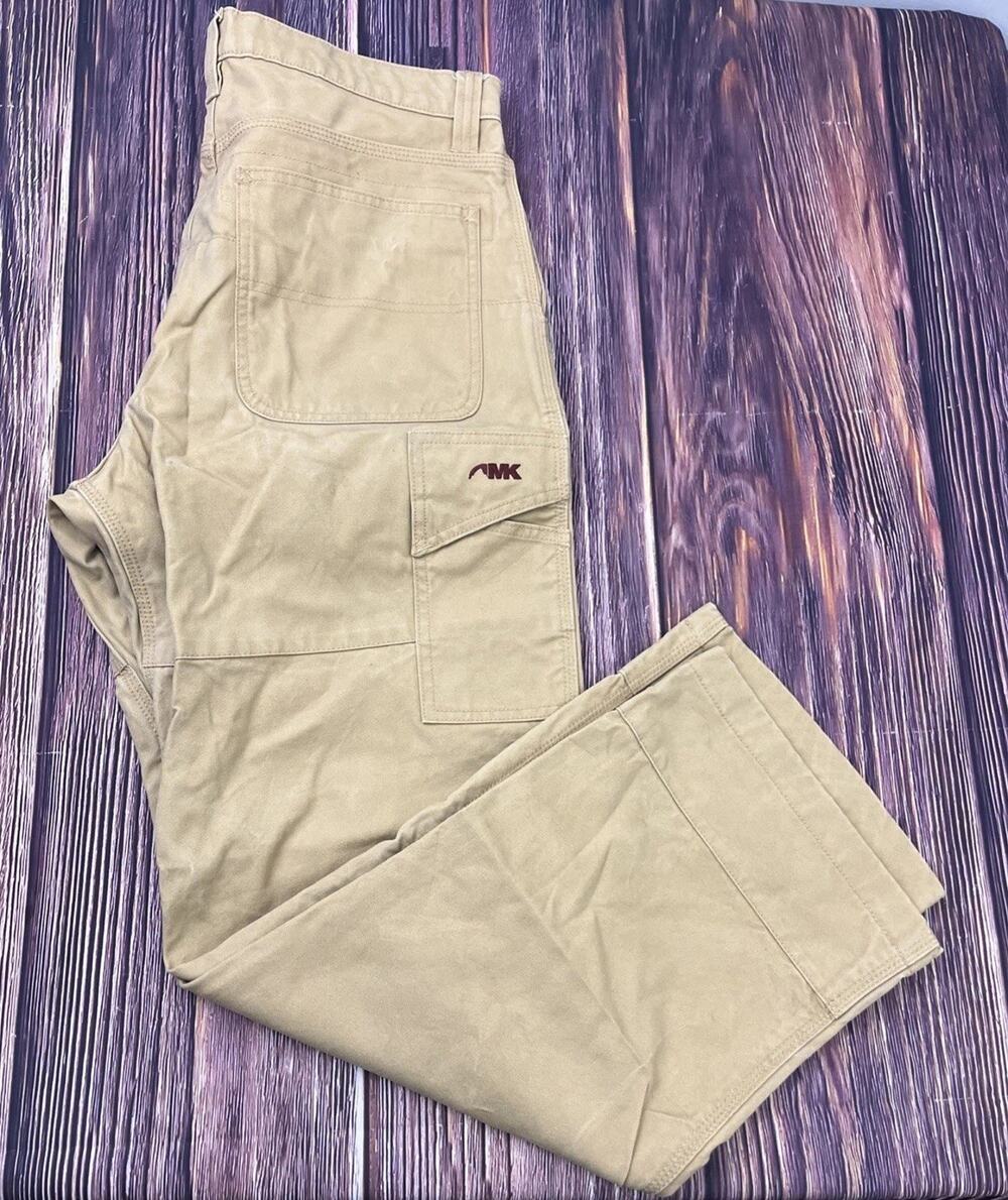 Mountain Khakis Beige Alpine Utility Canvas Workwear Pants Mens Size 34x30